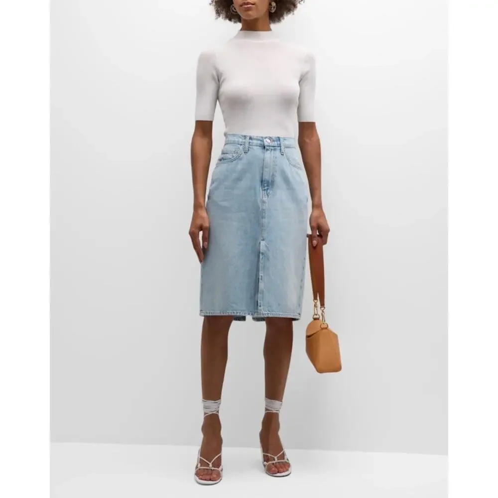 Derek Lam 10 Crosby Cotton Juliet High‎ Rise Denim Skirt Size 24